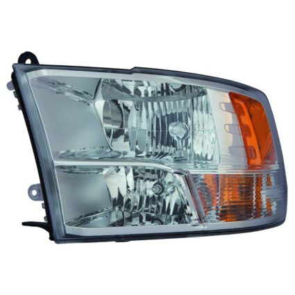 Headlight Assembly Composite Left Halogen w/o Daytime Running Lamps Chrome CAPA for Ram 1500 2500 3500 1500 Classic