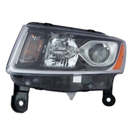 Headlight Assembly Composite Left Halogen Standard Type Chrome for Jeep Grand Cherokee 2014–2016