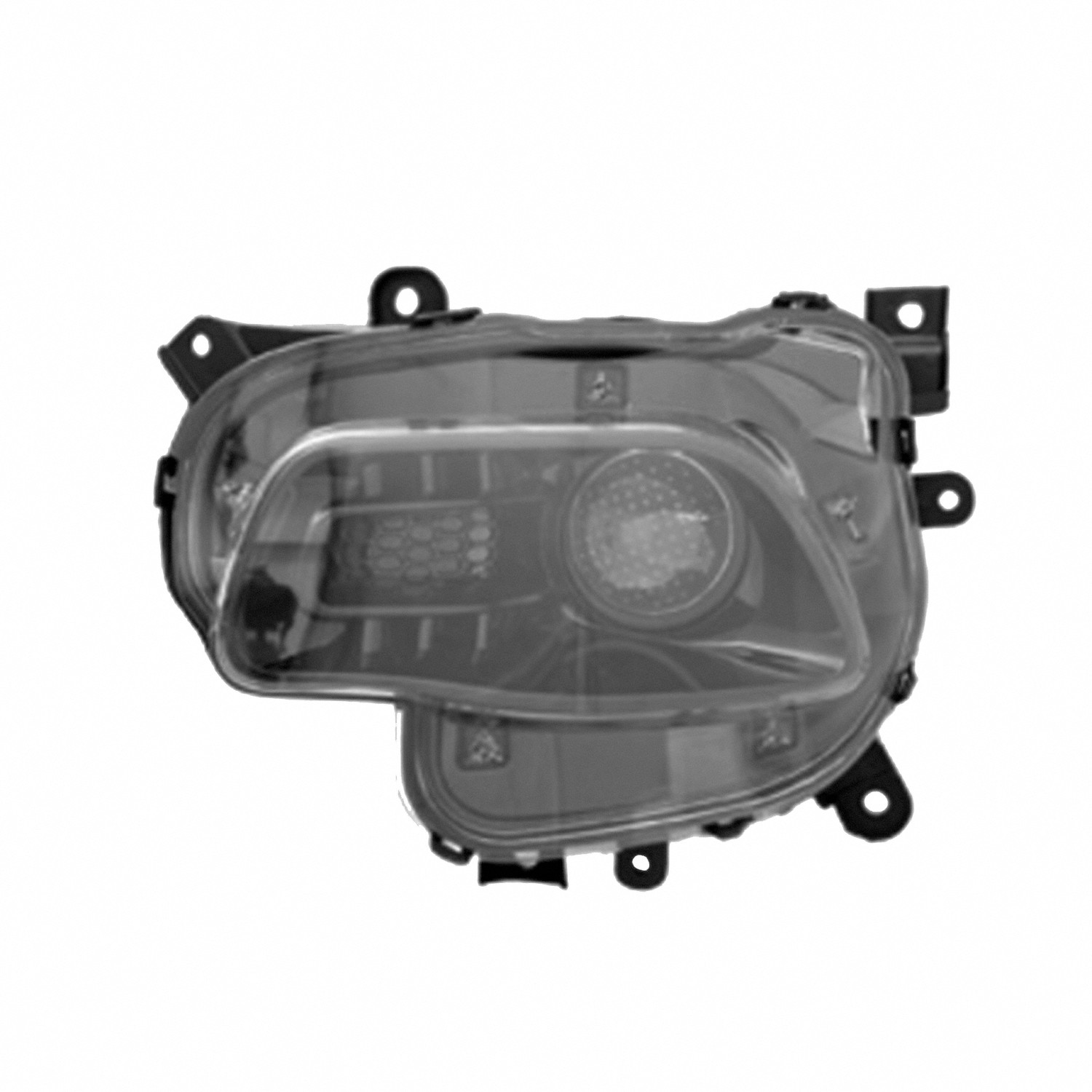 Headlight Assembly Composite Left Halogen Black Trim for Jeep Cherokee 2014–2017