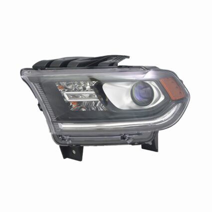 Headlight Assembly Composite Left Halogen w/o DRL Black Trim for Dodge Durango 2014–2015