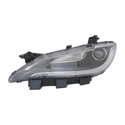 Headlight Assembly Composite Left Halogen w/o LED DRL Chrome Trim for Chrysler 200 2016–2017