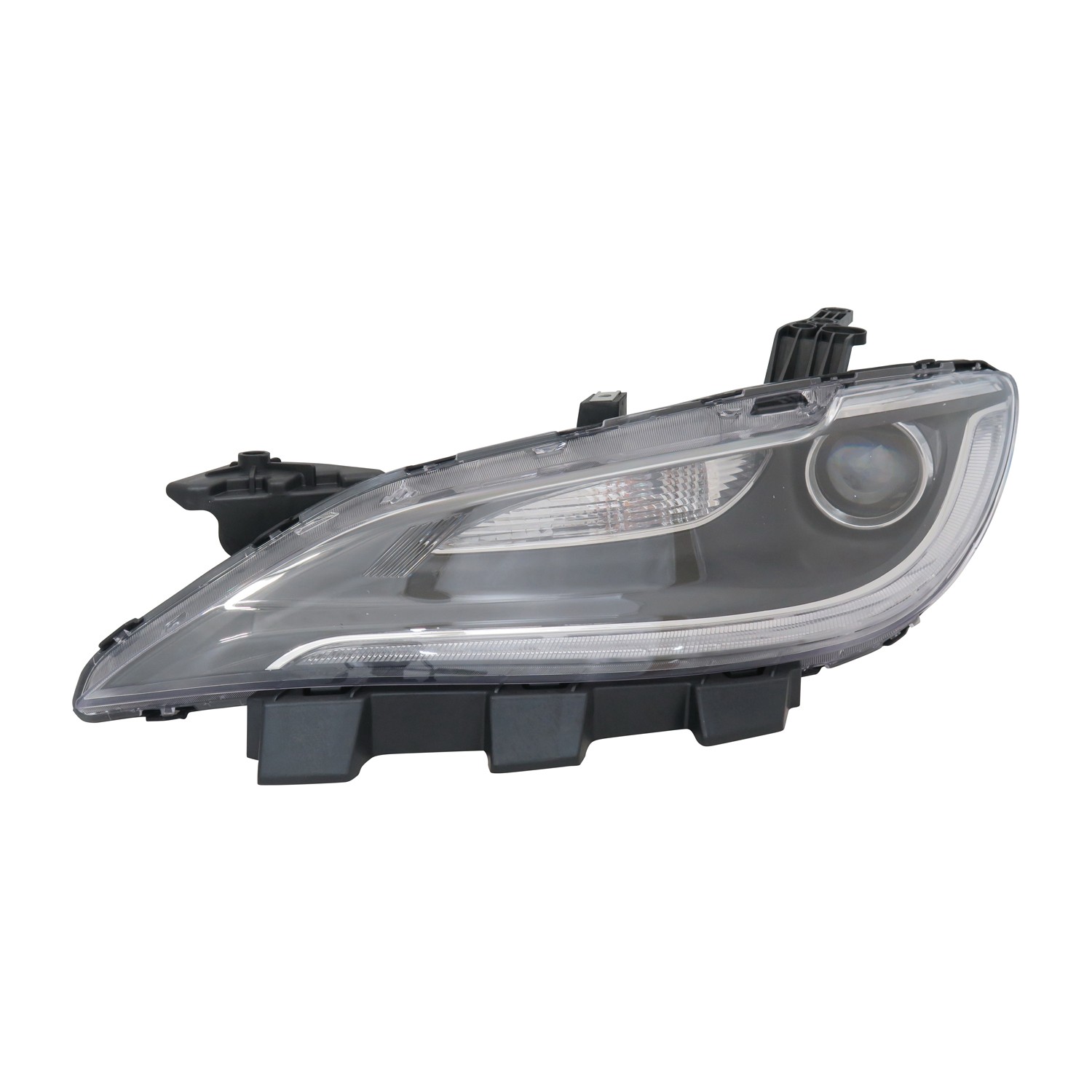 Headlight Assembly Composite Left Halogen w/o LED DRL Chrome Trim for Chrysler 200 2016–2017