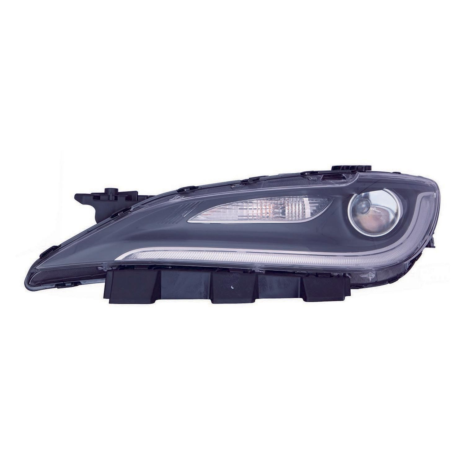 Headlight Assembly Composite Left LED w/LED DRL To 7-31-16 Black Trim for Chrysler 200 2015–2016