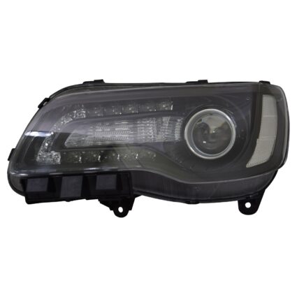 Headlight Assembly Composite Left Halogen Black Bezel for Chrysler 300 2015–2017