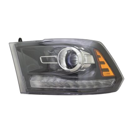 Headlight Assembly Composite Left Projector Type Black CAPA for Ram 1500 2500 3500 1500 Classic