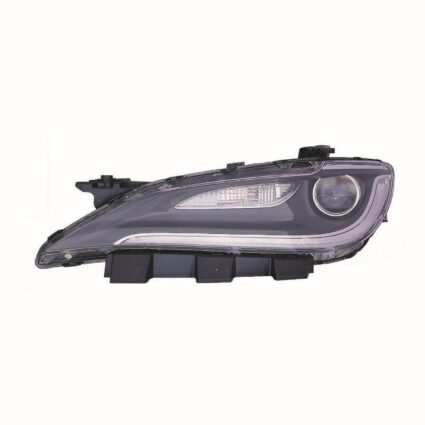 Headlight Assembly Composite Left Halogen w/LED DRL Chrome Trim CAPA for Chrysler 200 2016–2017