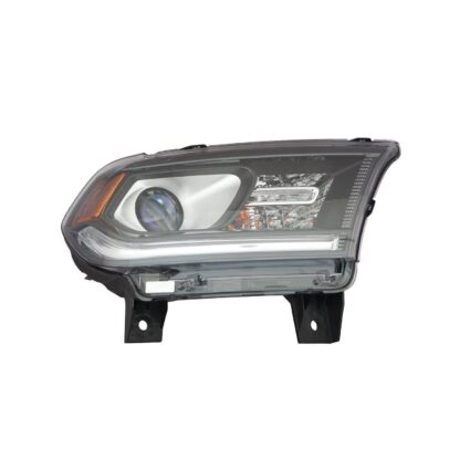Headlight Assembly Composite Left Halogen w/o DRL Black Trim for Dodge Durango 2016–2020