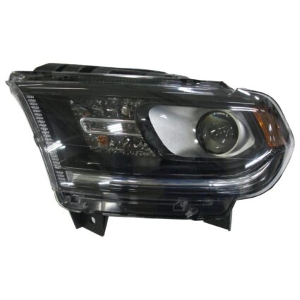 Headlight Assembly Composite Left Halogen w/o DRL Black Trim CAPA for Dodge Durango 2016–2020