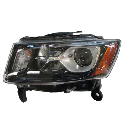 Headlight Assembly Composite Left Halogen Standard Type Black CAPA for Jeep Grand Cherokee 2014–2016