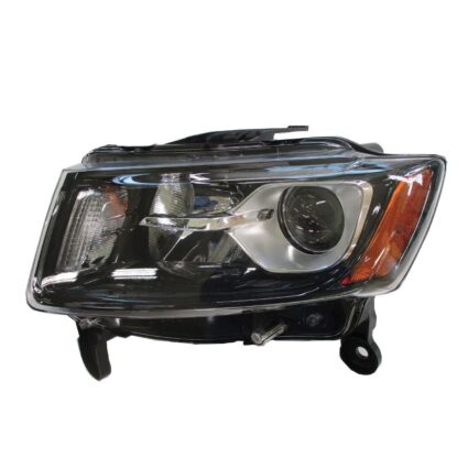 Headlight Assembly Composite Left Halogen Standard Type Black for Jeep Grand Cherokee 2014–2016