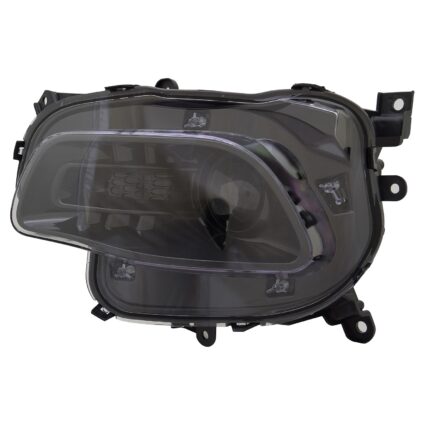 Headlight Assembly Composite Left Black Trim CAPA for Jeep Cherokee 2016–2018