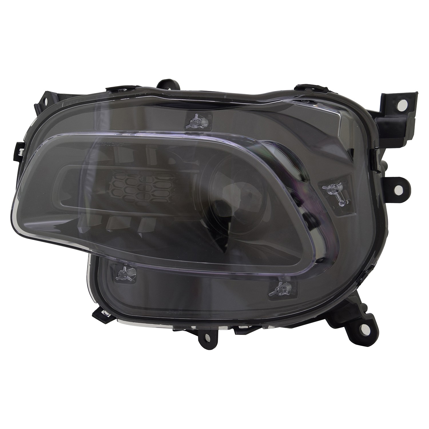 Headlight Assembly Composite Left Black Trim CAPA for Jeep Cherokee 2016–2018