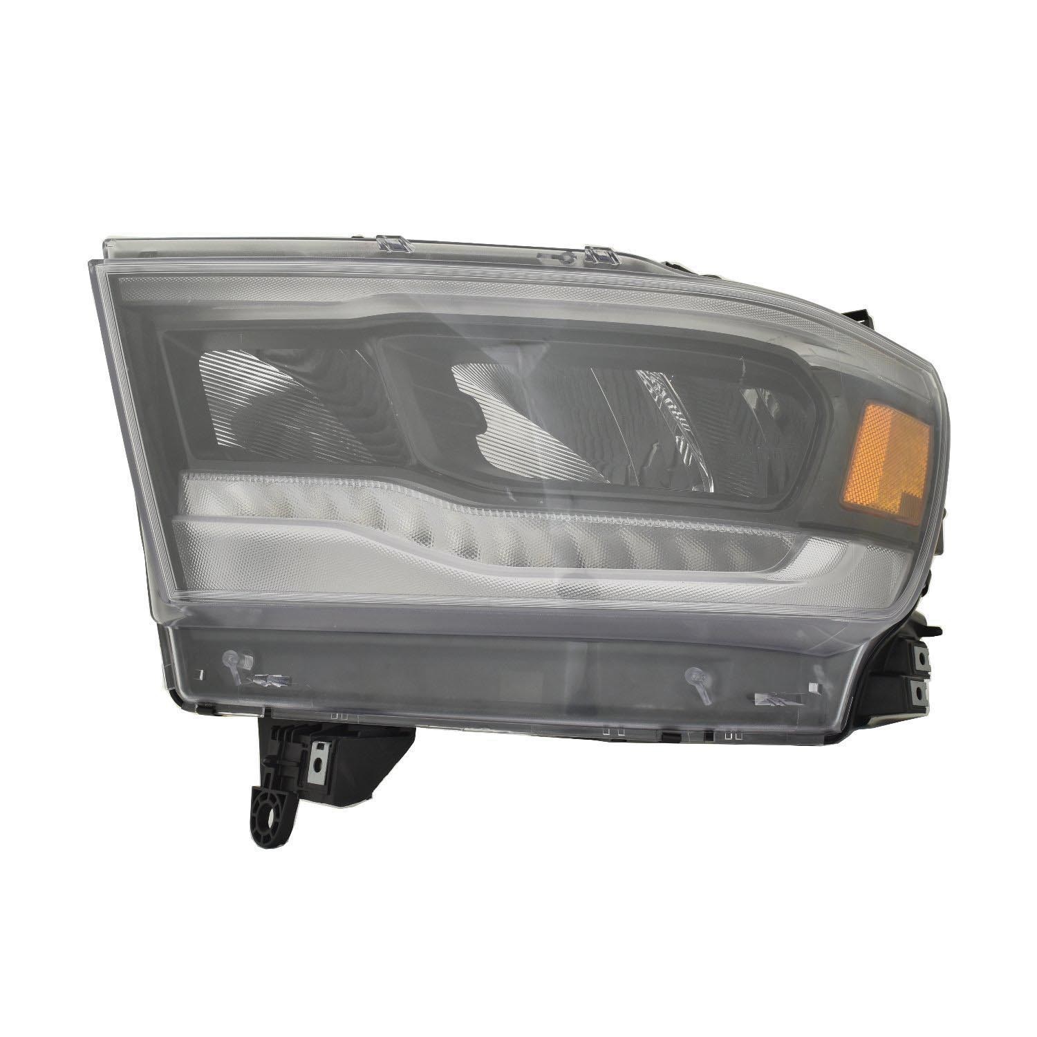 Headlight Assembly Composite Left LED Standard Black Trim for Ram 1500 2019–2024