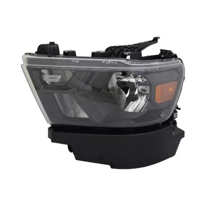 Headlight Assembly Composite Left Halogen Black Trim CAPA for Ram 1500 2019–2024