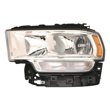 Headlight Assembly Composite Left Halogen Chrome Bezel CAPA for Ram 2500 5500 4500 3500