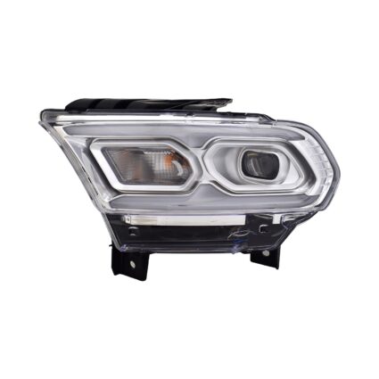 Headlight Assembly Composite Left Standard Type Chrome CAPA for Dodge Durango 2021–2024