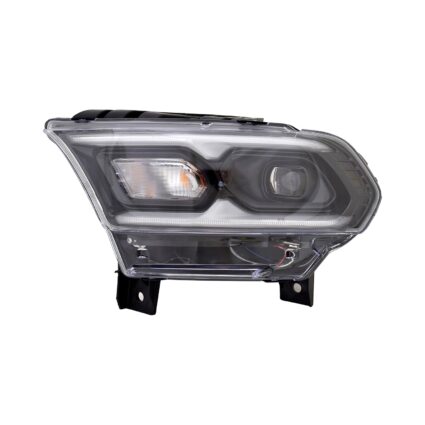 Headlight Assembly Composite Left Standard Type Black CAPA for Dodge Durango 2021–2024
