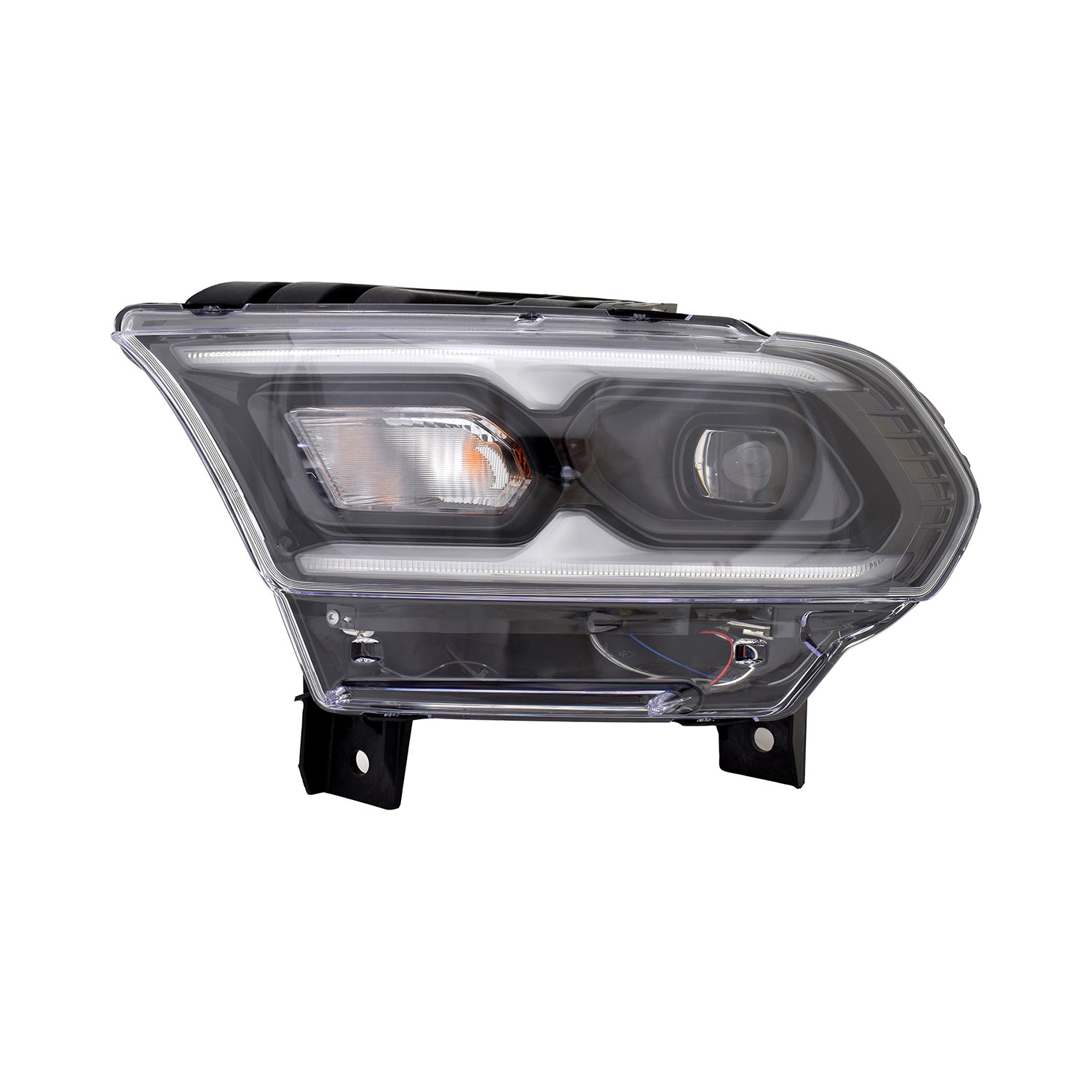 Headlight Assembly Composite Left Standard Type Black CAPA for Dodge Durango 2021–2024