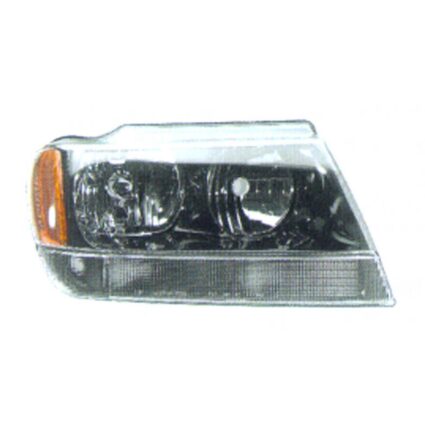 Headlight Assembly Composite Right for Jeep Grand Cherokee Limited Overland 1999–2004