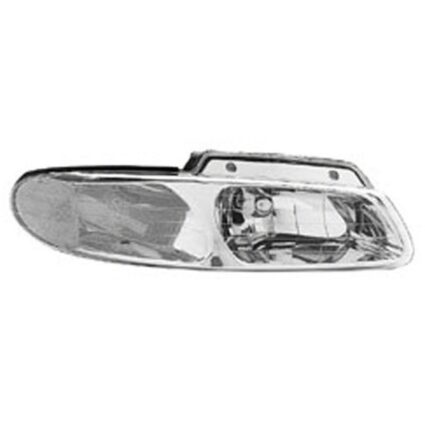 Headlight Assembly Composite Right w/o Quad Headlamps w/o Daytime Running Lights for Dodge Caravan Chrysler Town & Country Plymouth Voyager