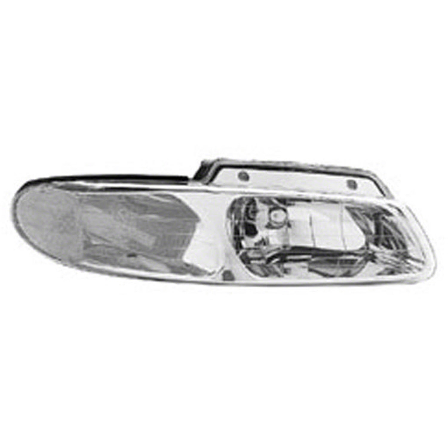 Headlight Assembly Composite Right w/o Quad Headlamps w/o Daytime Running Lights for Dodge Caravan Chrysler Town & Country Plymouth Voyager