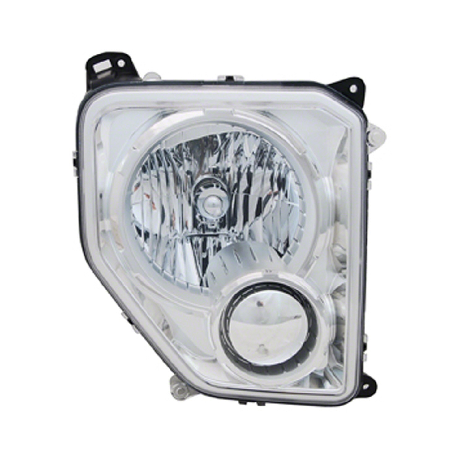 Headlight Assembly Composite Right w/o Fog Lamps Oval Bulb Shield for Jeep Liberty 2008–2012