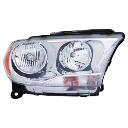 Headlight Assembly Composite Right Halogen Chrome Trim CAPA for Dodge Durango 2011–2013