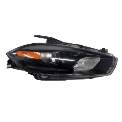 Headlight Assembly Composite Right Black Trim CAPA for Dodge Dart 2013–2015