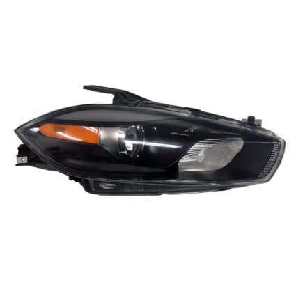 Headlight Assembly Composite Right Black Trim for Dodge Dart 2013–2015