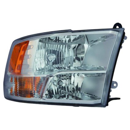 Headlight Assembly Composite Right Halogen w/o Daytime Running Lamps Chrome CAPA for Ram 1500 2500 3500 1500 Classic