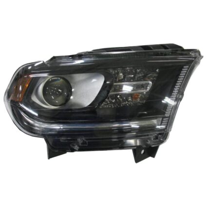 Headlight Assembly Composite Right Halogen w/o DRL Black Trim CAPA for Dodge Durango 2014–2015