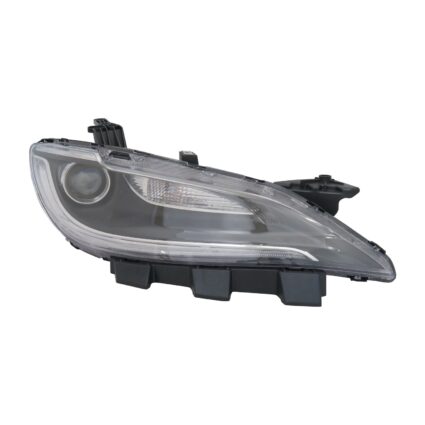 Headlight Assembly Composite Right Halogen Chrome Trim CAPA for Chrysler 200 2015