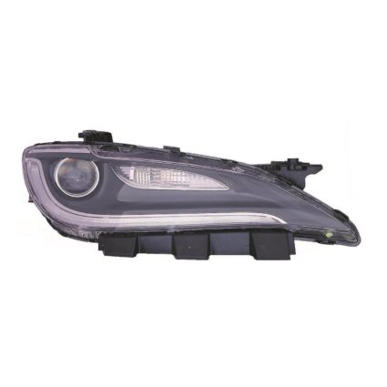 Headlight Assembly Composite Right LED w/LED DRL Chrome Trim for Chrysler 200 2015–2016