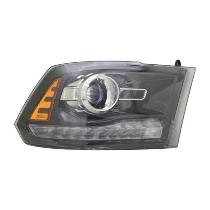 Headlight Assembly Composite Right Projector Type Black CAPA for Ram 1500 2500 3500 1500 Classic