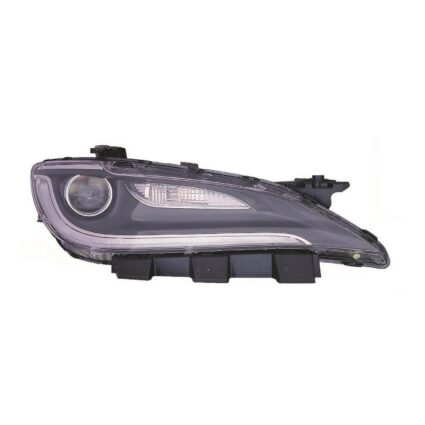 Headlight Assembly Composite Right Halogen w/LED DRL Chrome Trim CAPA for Chrysler 200 2016–2017