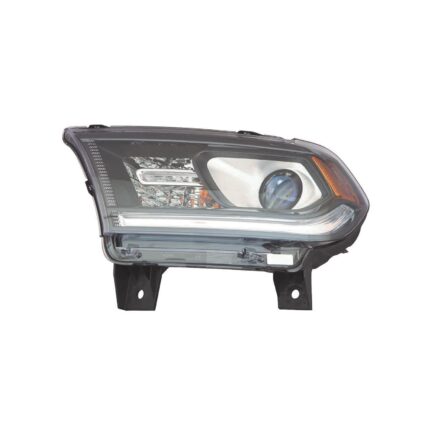 Headlight Assembly Composite Right Halogen w/o DRL Black Trim for Dodge Durango 2016–2020