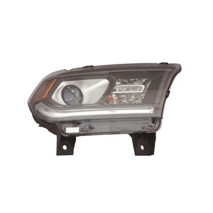 Headlight Assembly Composite Right Halogen w/DRL Black Trim for Dodge Durango 2014–2015
