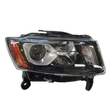 Headlight Assembly Composite Right Halogen Standard Type Black for Jeep Grand Cherokee 2014–2016