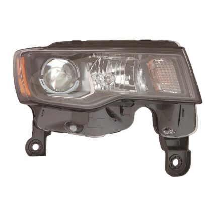 Headlight Assembly Composite Right Standard Type Black CAPA for Jeep Grand Cherokee Grand Cherokee WK