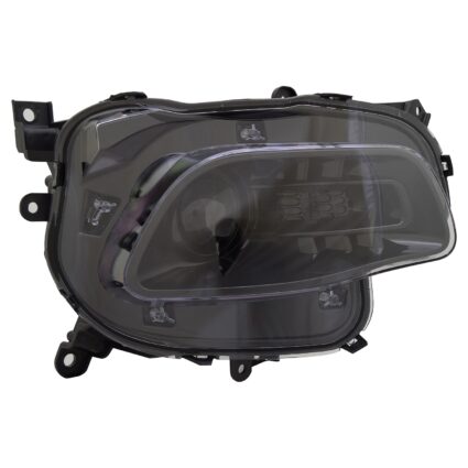 Headlight Assembly Composite Right Black Trim CAPA for Jeep Cherokee 2016–2018