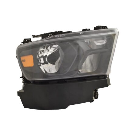 Headlight Assembly Composite Right Halogen Black Trim for Ram 1500 2019–2024