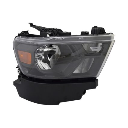 Headlight Assembly Composite Right Halogen Black Trim CAPA for Ram 1500 2019–2024