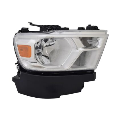 Headlight Assembly Composite Right Halogen Chrome Trim CAPA for Ram 1500 2019–2024