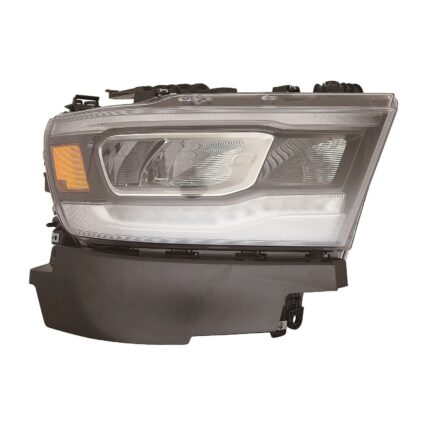 Headlight Assembly Composite Right LED Standard Chrome Trim CAPA for Ram 1500 2019–2024