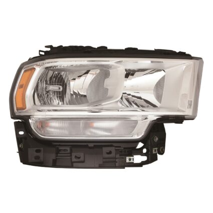 Headlight Assembly Composite Right Halogen Chrome Bezel CAPA for Ram 2500 5500 4500 3500