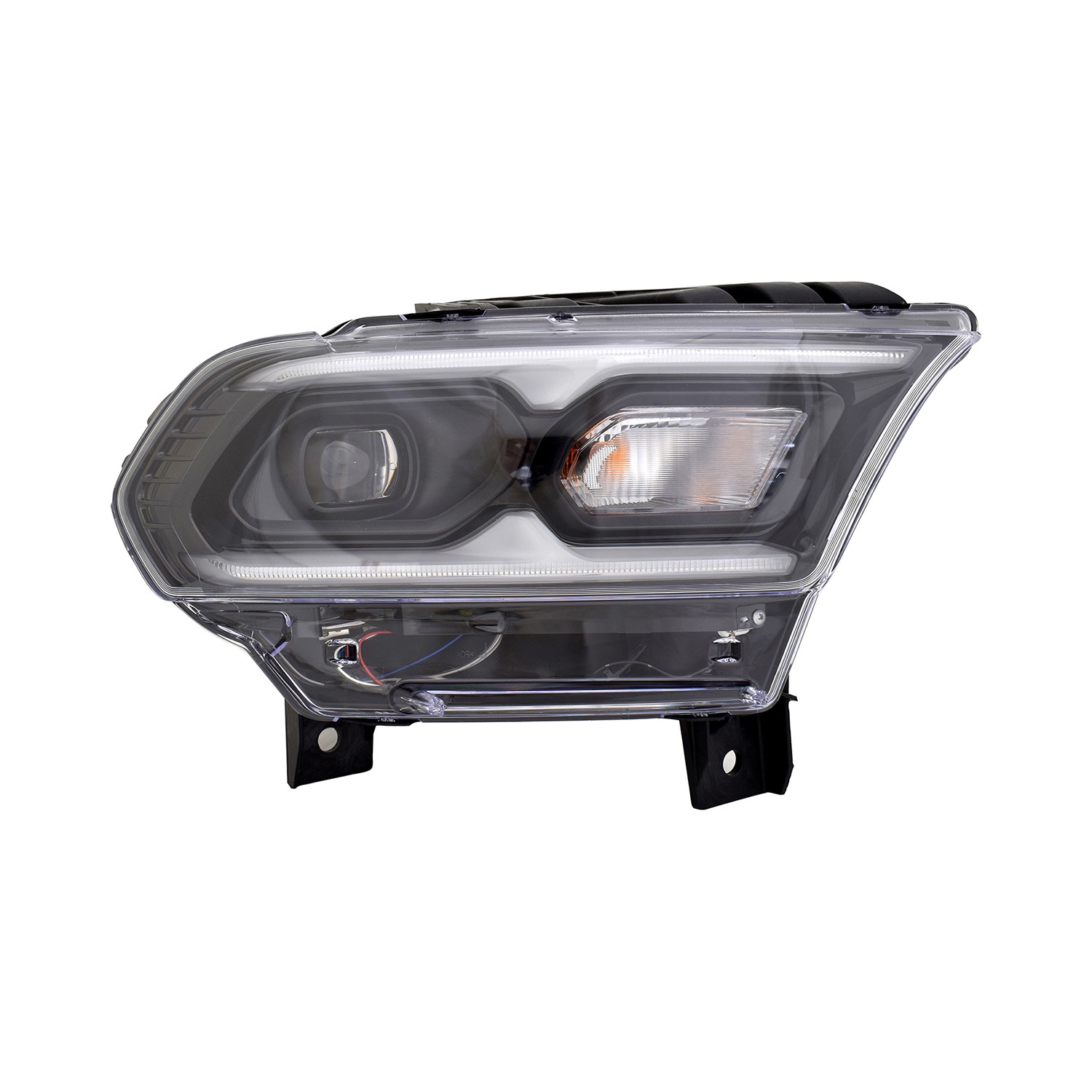 Headlight Assembly Composite Right Standard Type Black for Dodge Durango 2021–2024
