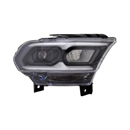 Headlight Assembly Composite Right LED Type w/o Auto Leveling Black CAPA for Dodge Durango 2021–2024