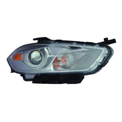 Headlight Lens Housing Right Halogen Chrome Trim CAPA for Dodge Dart 2013–2015
