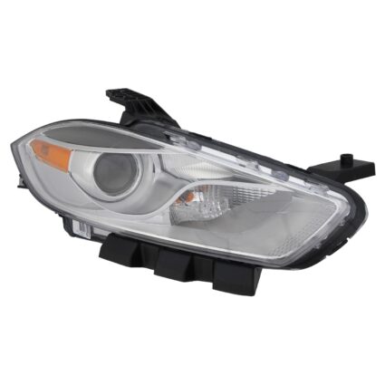 Headlight Lens Housing Right Halogen Chrome Trim for Dodge Dart 2013–2015