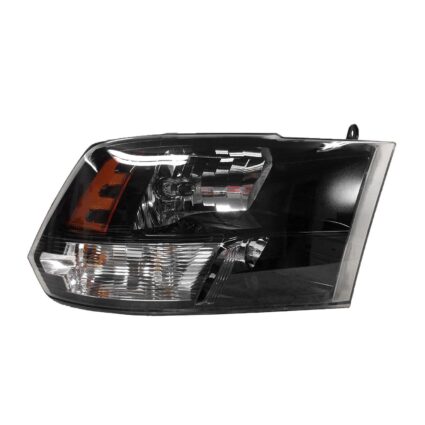 Headlight Lens Housing Right Halogen Standard Type Black Bezel CAPA for Ram 2500 3500 1500 1500 Classic